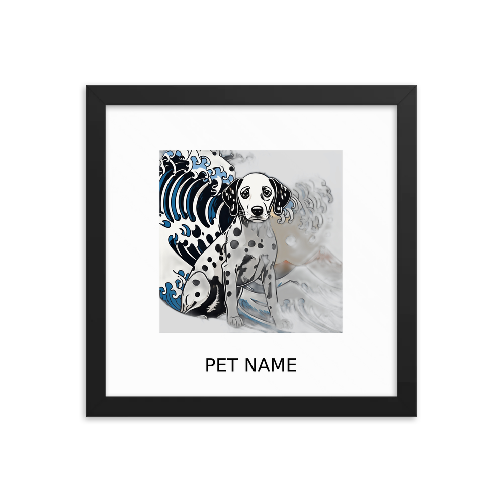 PugMug Custom Dalmatian Framed Print with Your Pet’s Name