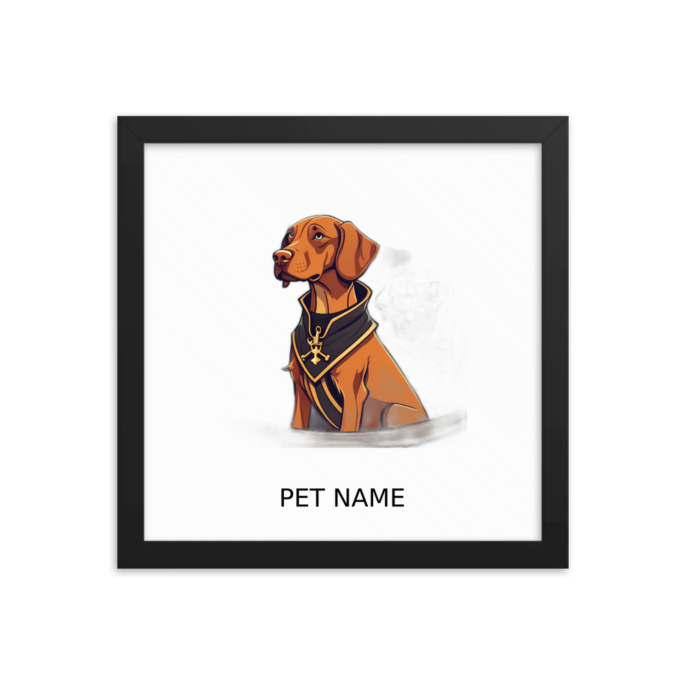PugMug Custom Vizsla Framed Print with Your Pet’s Name