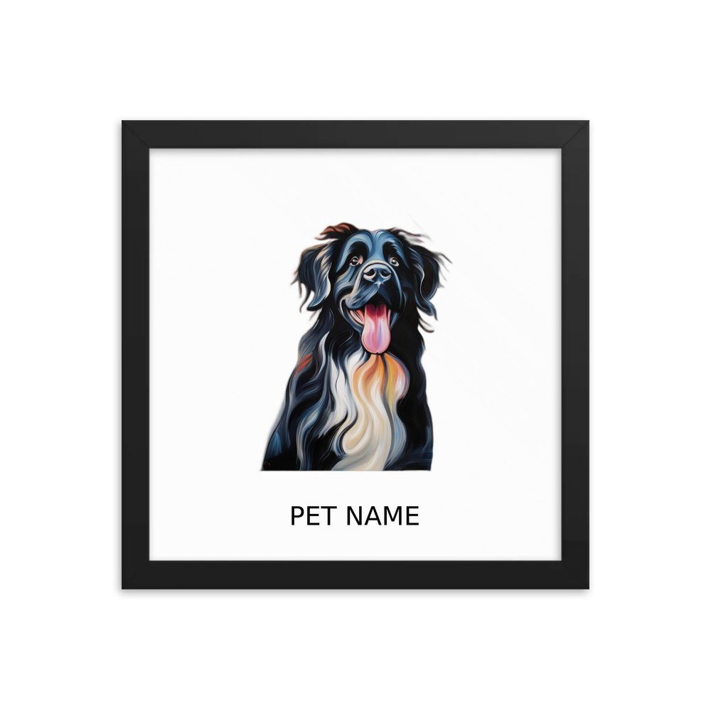PugMug Custom Newfoundland Framed Print with Your Pet’s Name