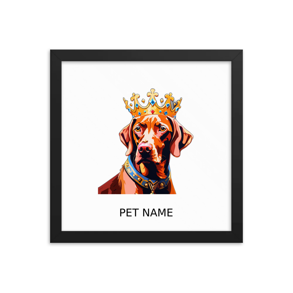PugMug Custom Vizsla Framed Print with Your Pet’s Name