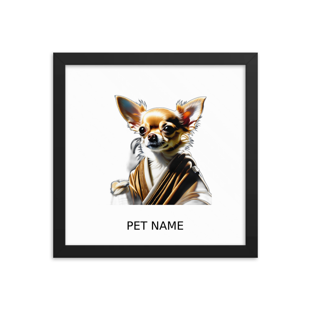 PugMug Custom Chihuahua Framed Print with Your Pet’s Name