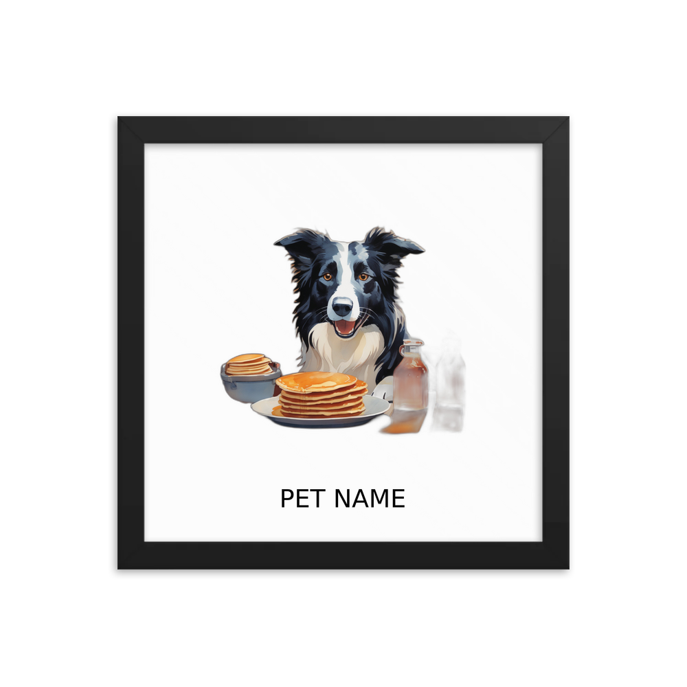 PugMug Custom Border Collie Framed Print with Your Pet’s Name