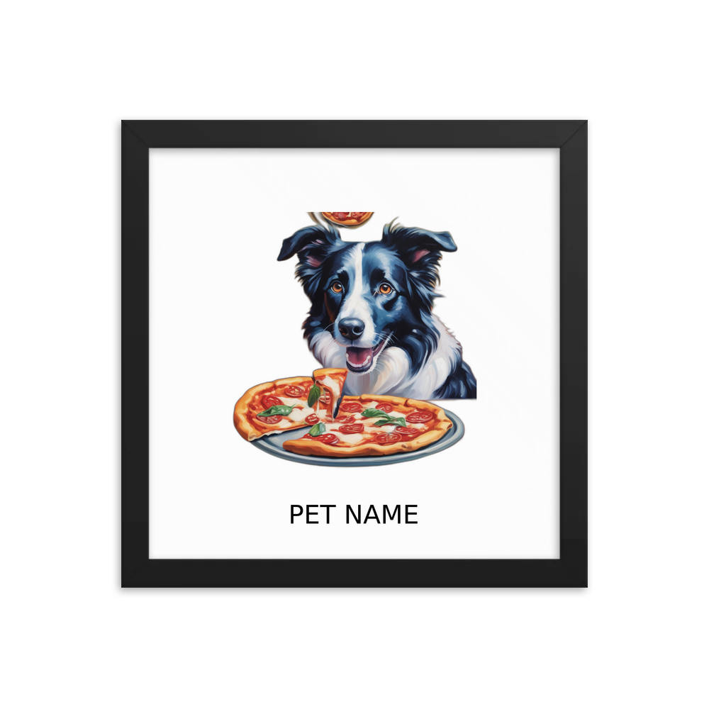 PugMug Custom Border Collie Framed Print with Your Pet’s Name