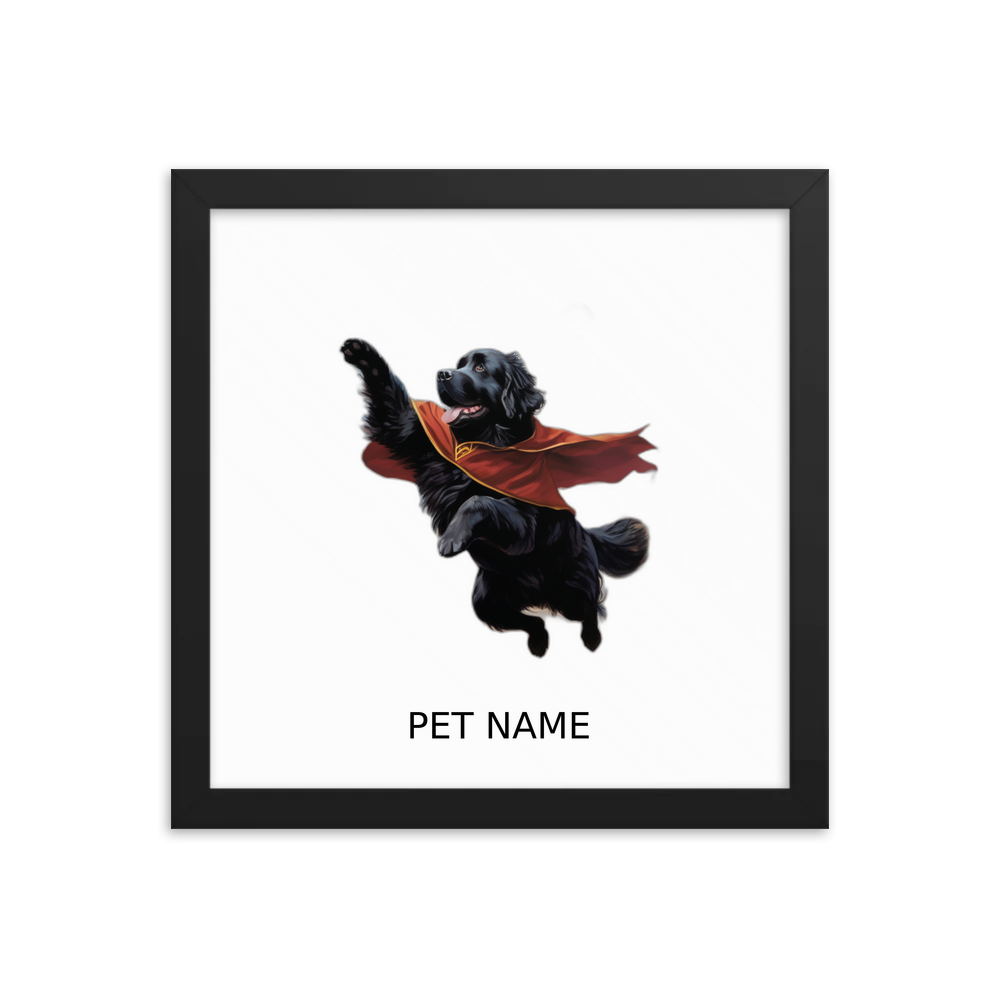 PugMug Custom Newfoundland Framed Print with Your Pet’s Name