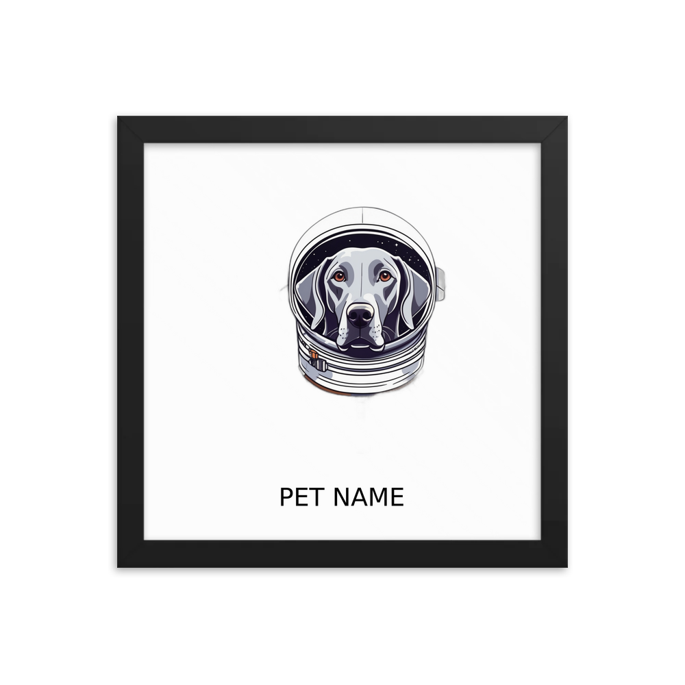 PugMug Custom Weimaraner Framed Print with Your Pet’s Name
