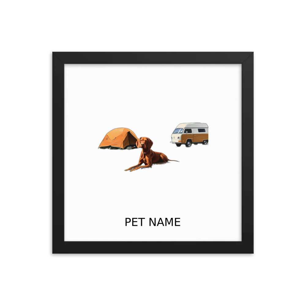 PugMug Custom Vizsla Framed Print with Your Pet’s Name