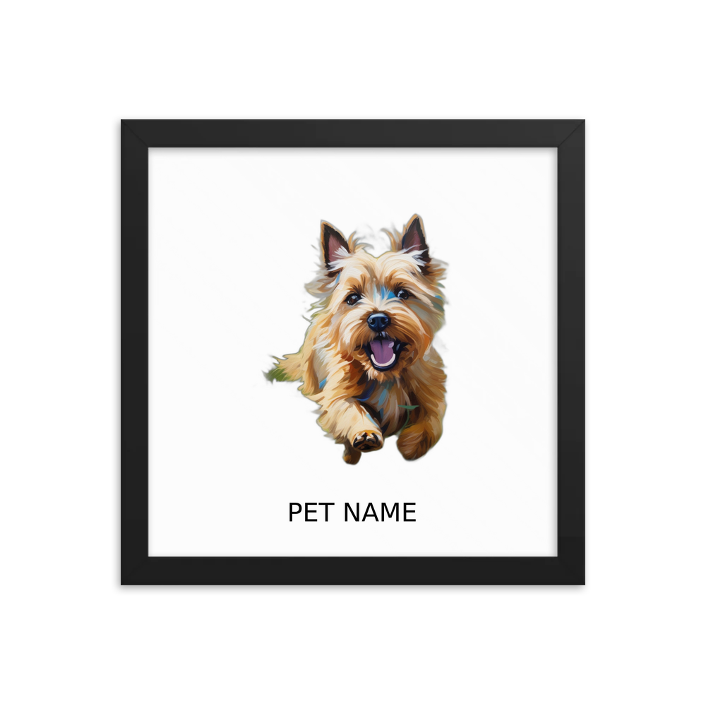 PugMug Custom Cairn Terrier Framed Print with Your Pet’s Name