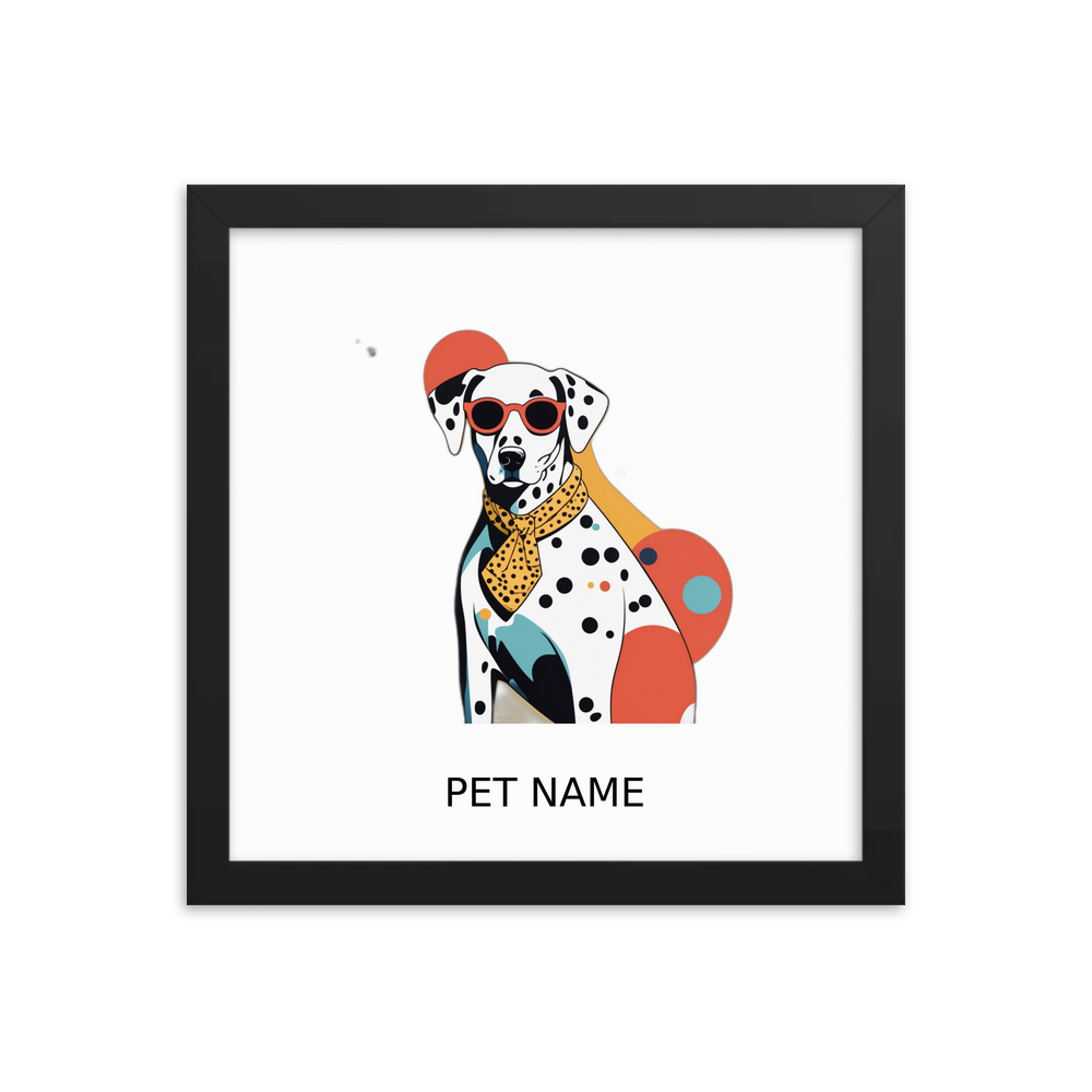 PugMug Custom Dalmatian Framed Print with Your Pet’s Name