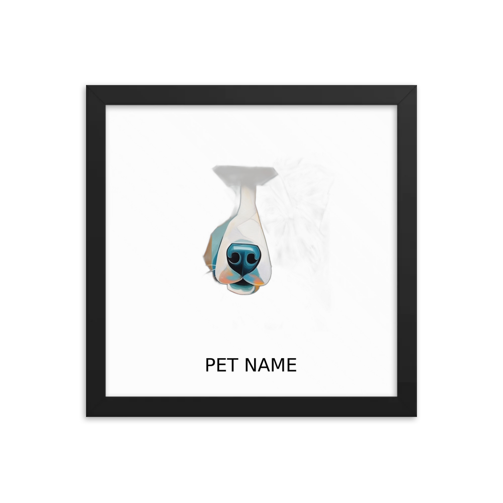 PugMug Custom Border Collie Framed Print with Your Pet’s Name