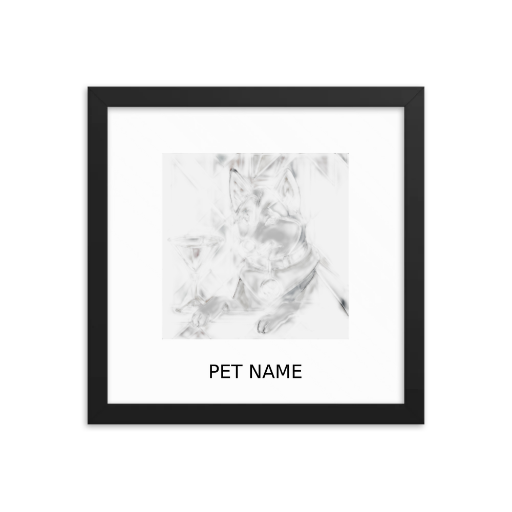 PugMug Custom Siberian Husky Framed Print with Your Pet’s Name