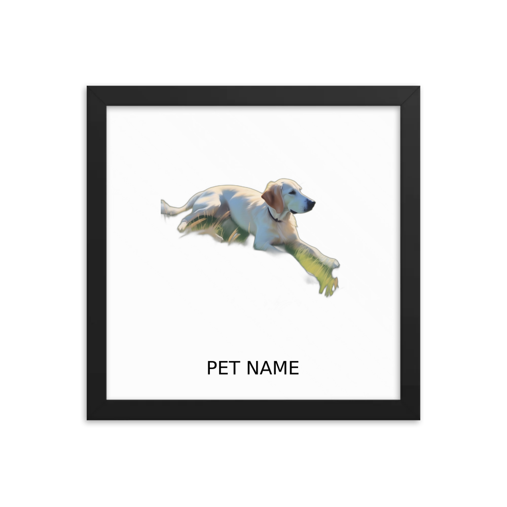 PugMug Custom Pointer Dog Framed Print with Your Pet’s Name