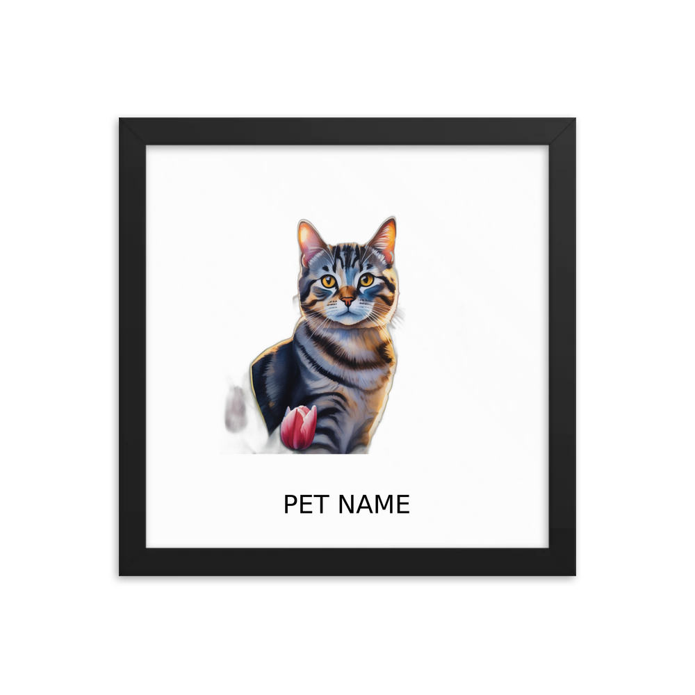 PugMug Custom Pet Framed Print with Your Pet’s Name