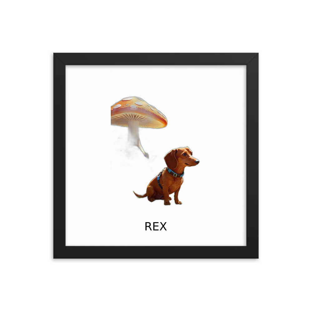 PugMug Custom Rex Framed Print with Your Pet’s Name
