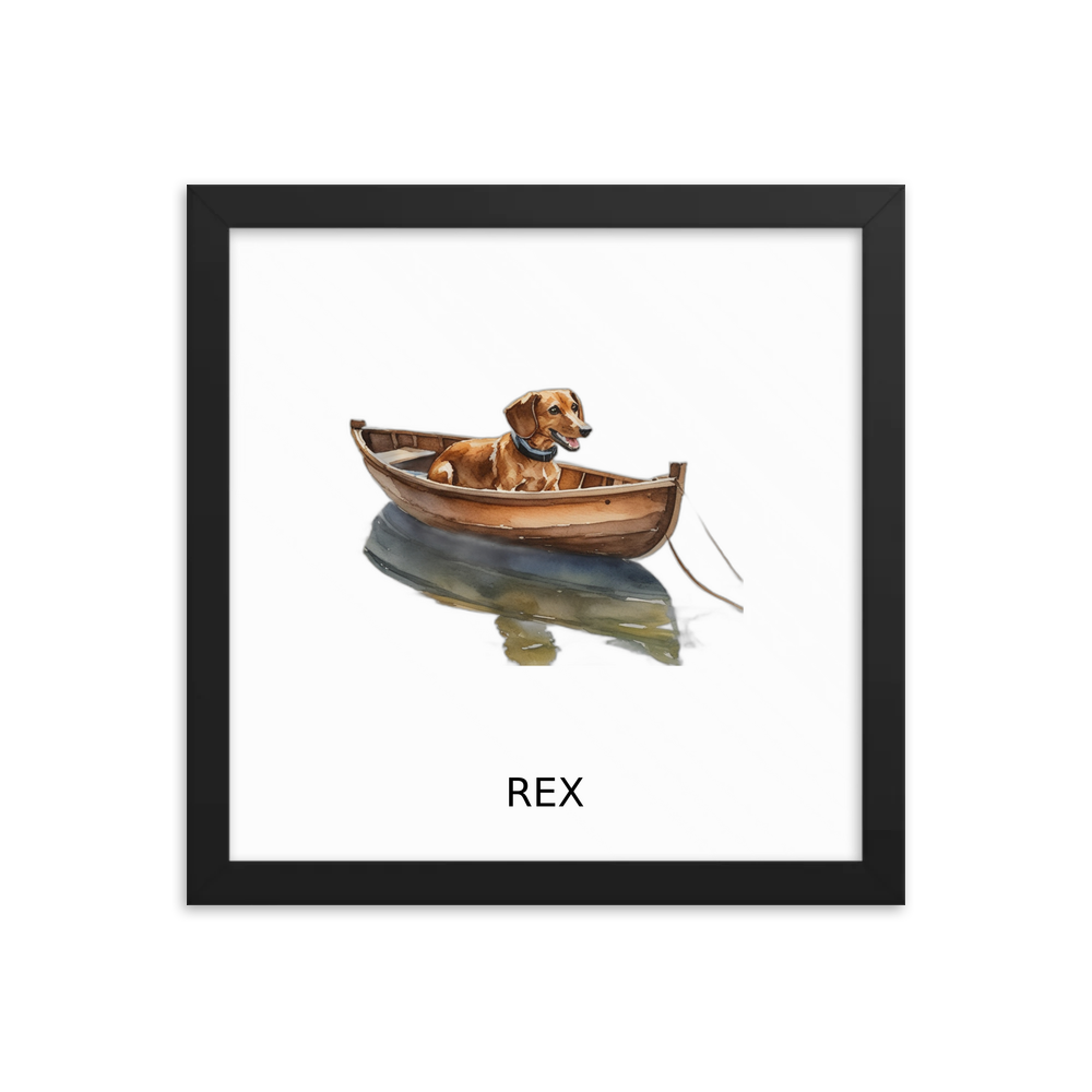PugMug Custom Rex Framed Print with Your Pet’s Name
