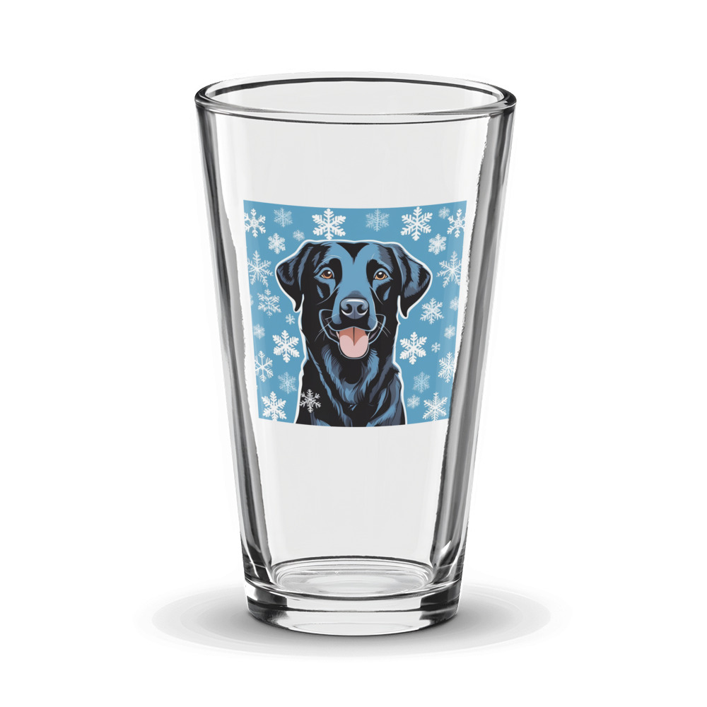 PugMug Custom Black Labrador Retriever Glass Tumbler