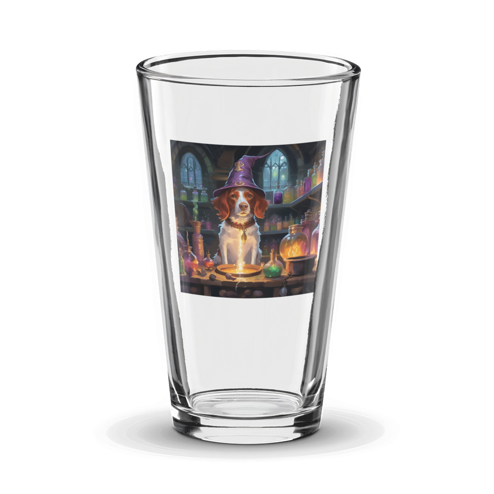 PugMug Custom Brittany Dog Glass Tumbler