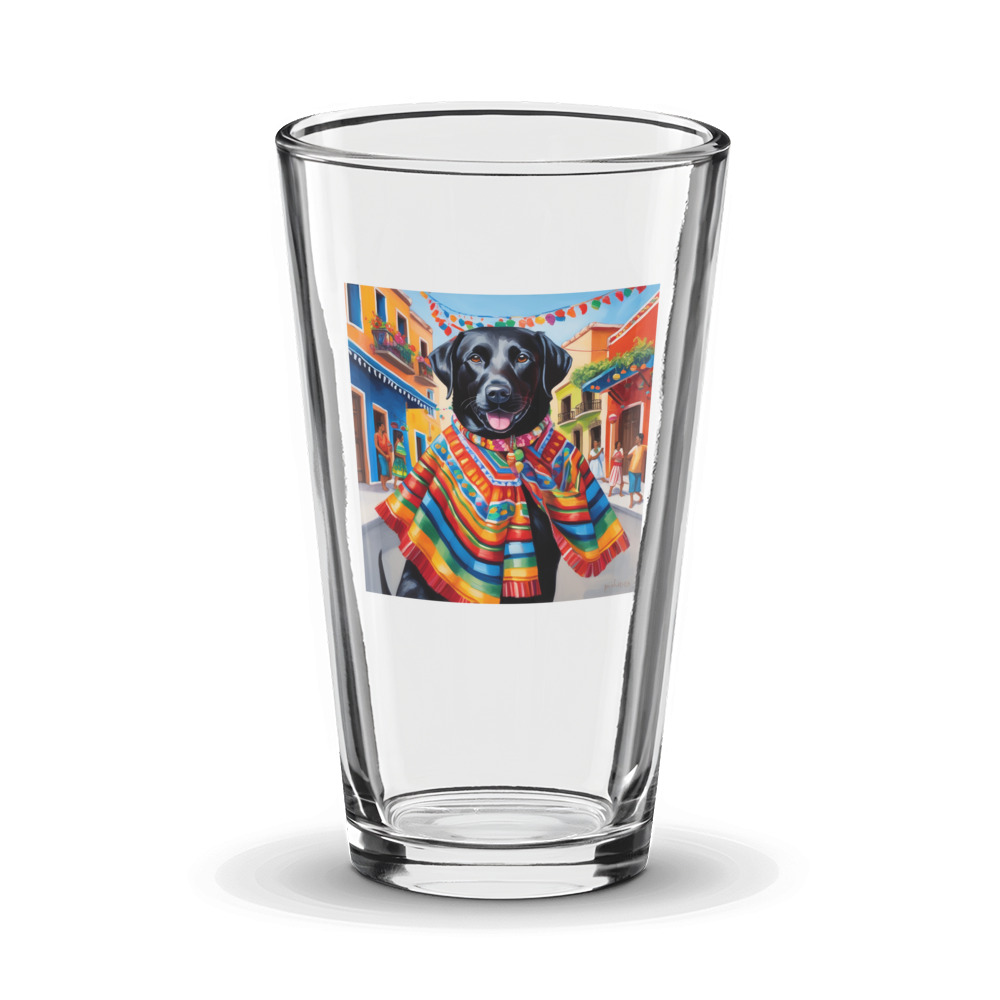 PugMug Custom Black Labrador Retriever Glass Tumbler