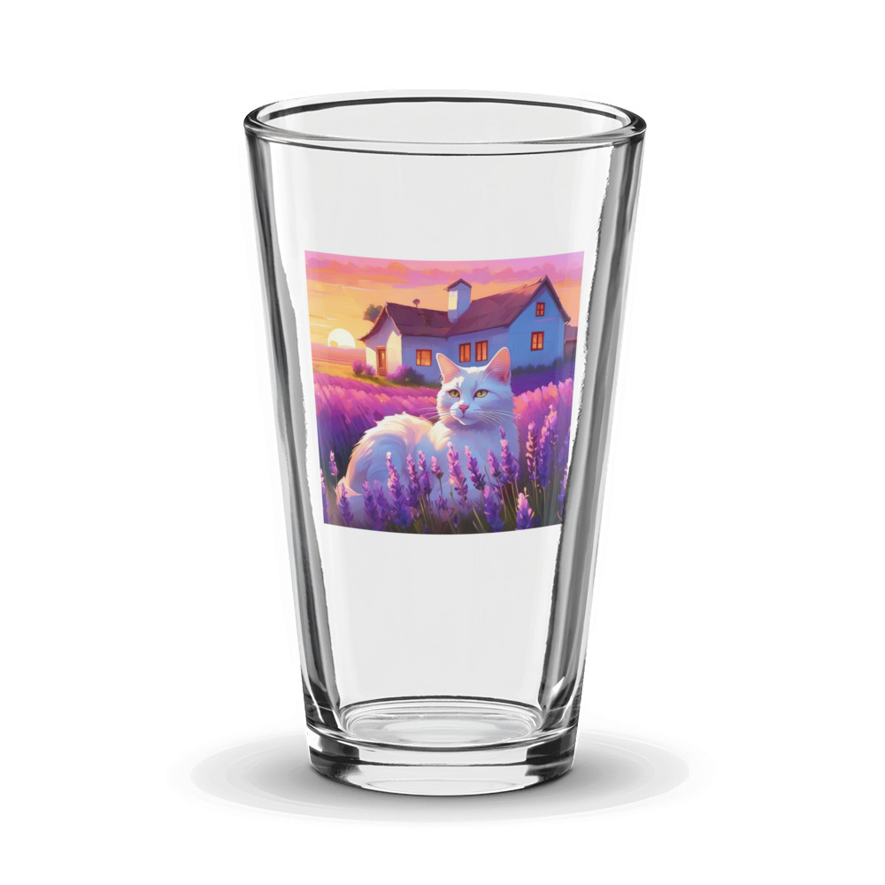 PugMug Custom White Companion Cat Glass Tumbler