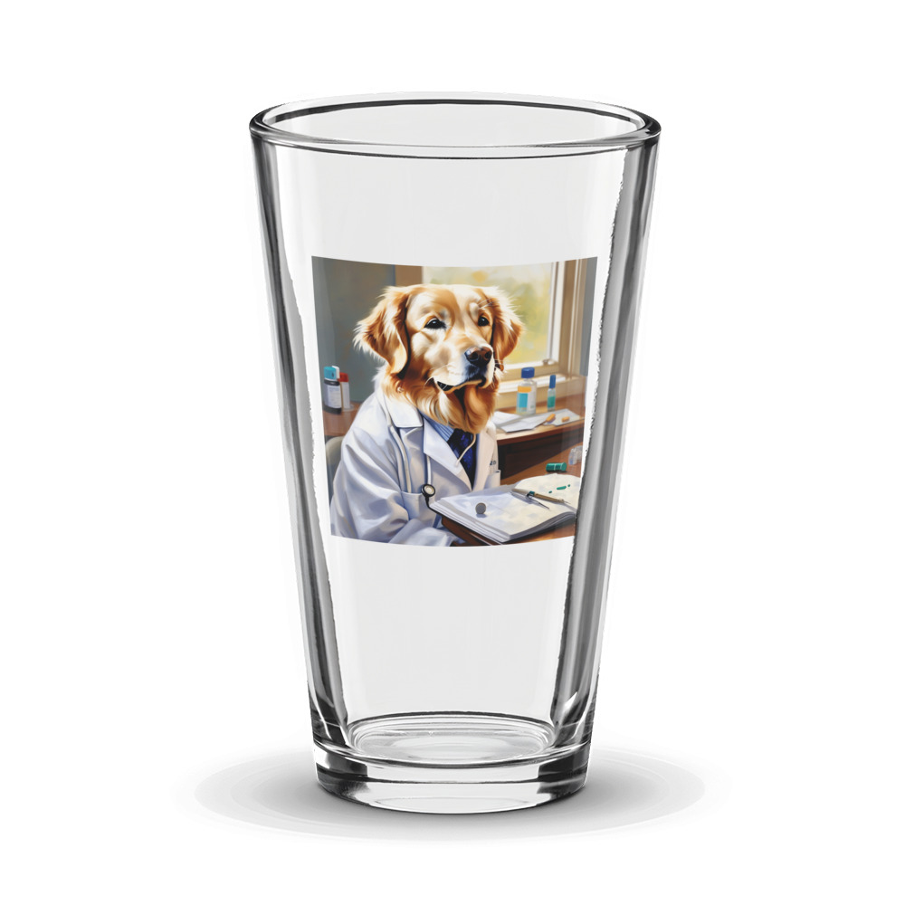 PugMug Custom Golden Retriever Glass Tumbler