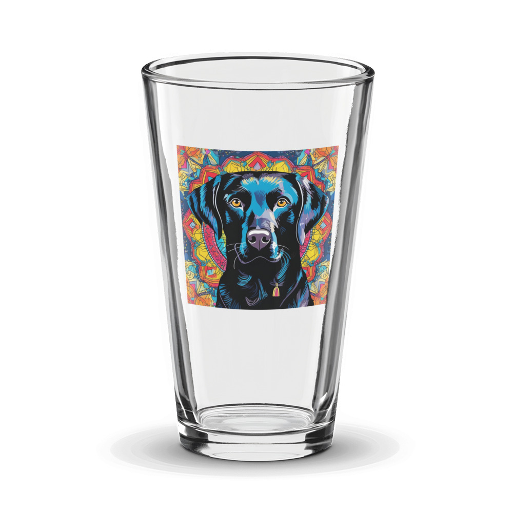 PugMug Custom Black Labrador Retriever Glass Tumbler
