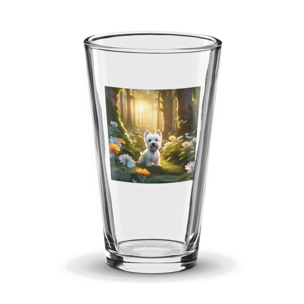 PugMug Custom West Highland White Terrier Glass Tumbler