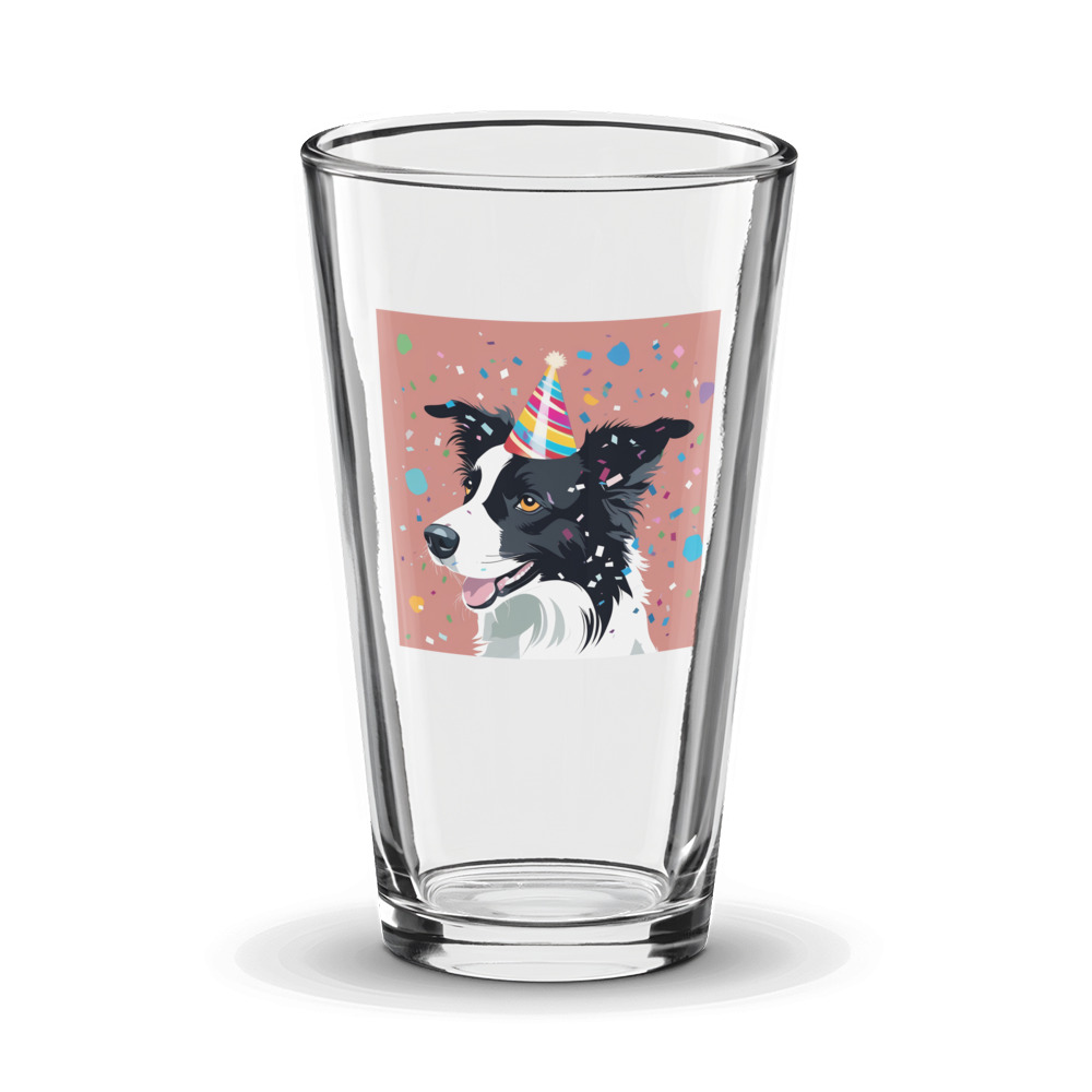 PugMug Custom Border Collie Glass Tumbler