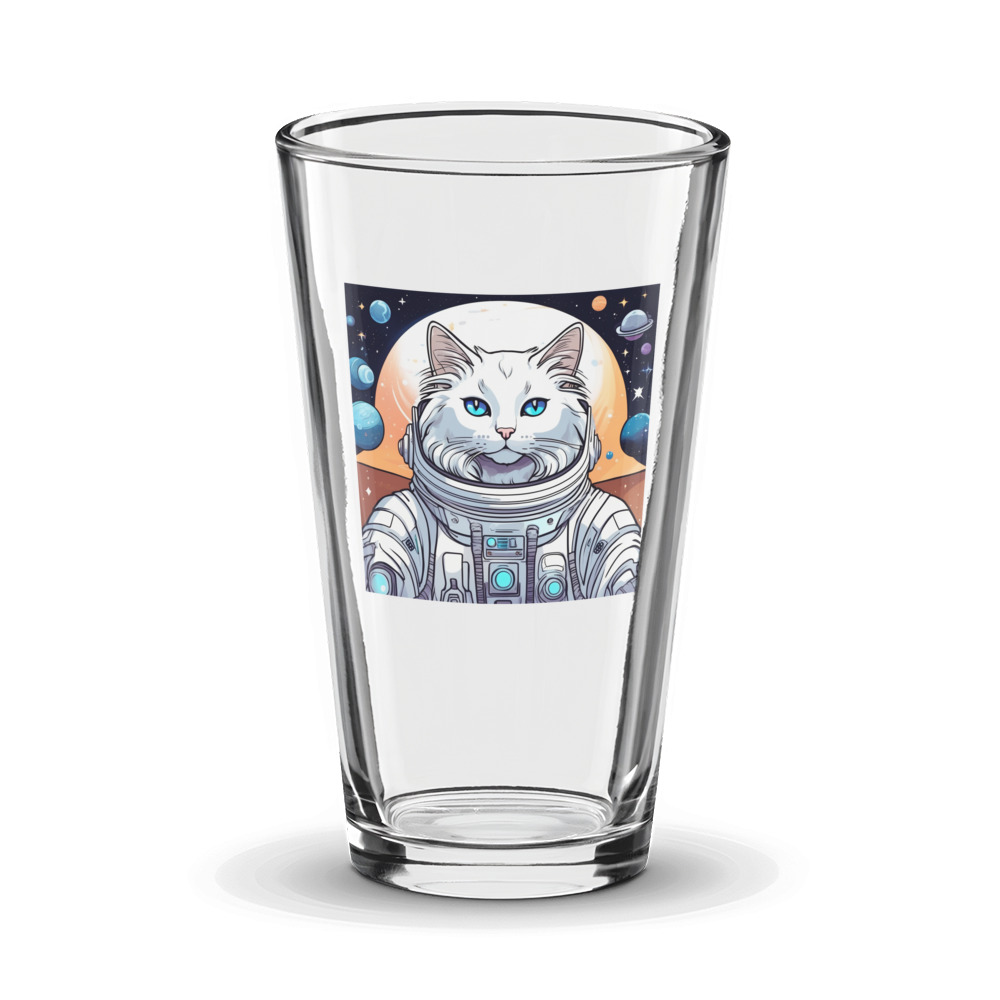 PugMug Custom White Ragdoll Cat Glass Tumbler