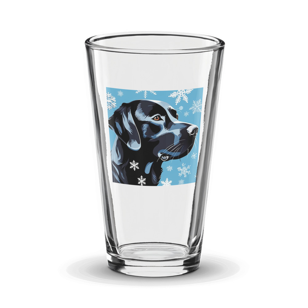 PugMug Custom Black Labrador Retriever Glass Tumbler
