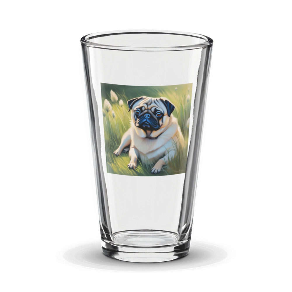 PugMug Custom Pug Glass Tumbler