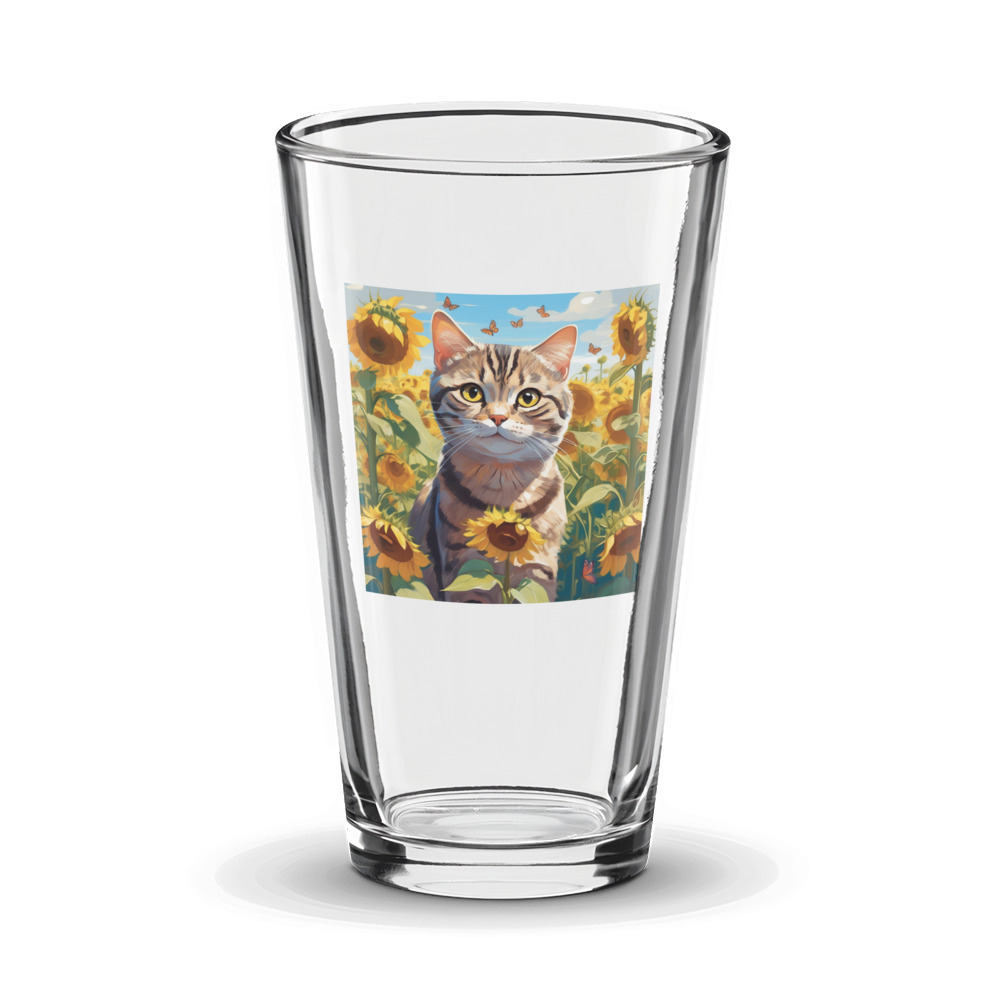 PugMug Custom Tabby Scottish Fold Cat Glass Tumbler
