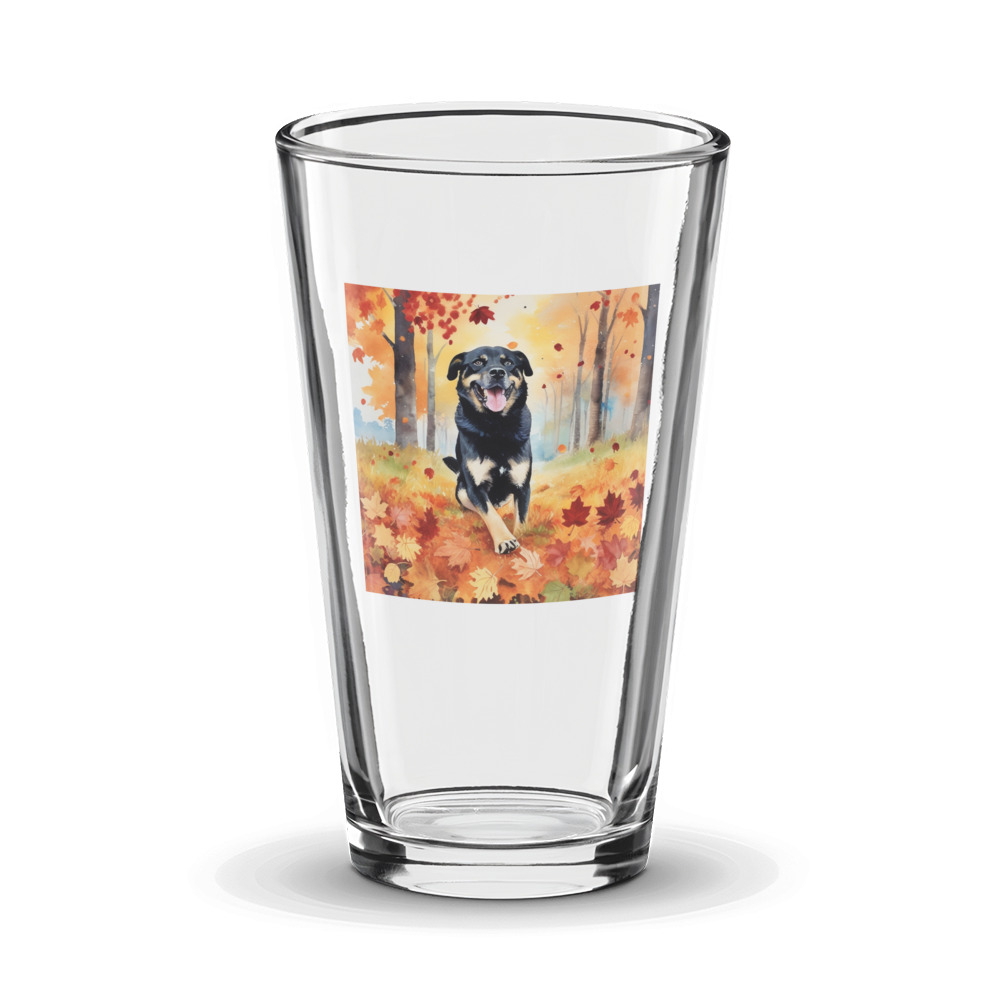 PugMug Custom Blue Glass Tumbler