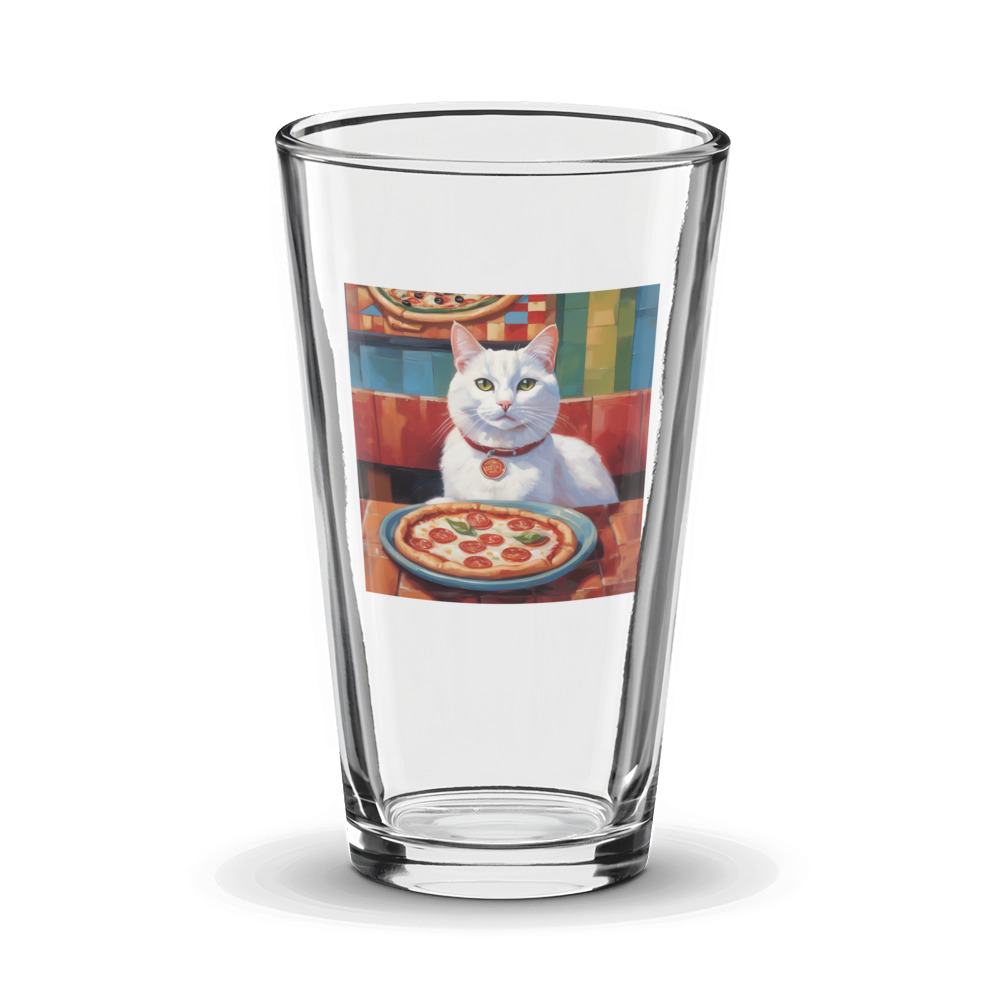 PugMug Custom White Companion Cat Glass Tumbler
