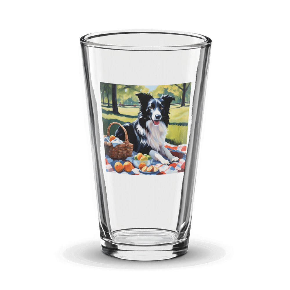 PugMug Custom Border Collie Glass Tumbler