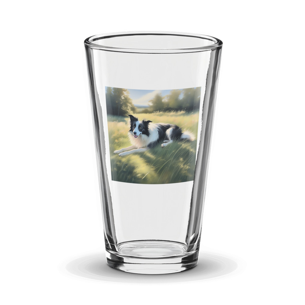 PugMug Custom Border Collie Glass Tumbler