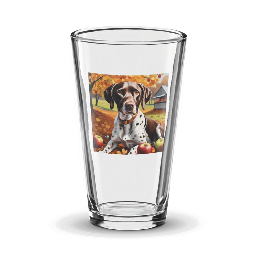 PugMug Custom Pointer Dog Glass Tumbler