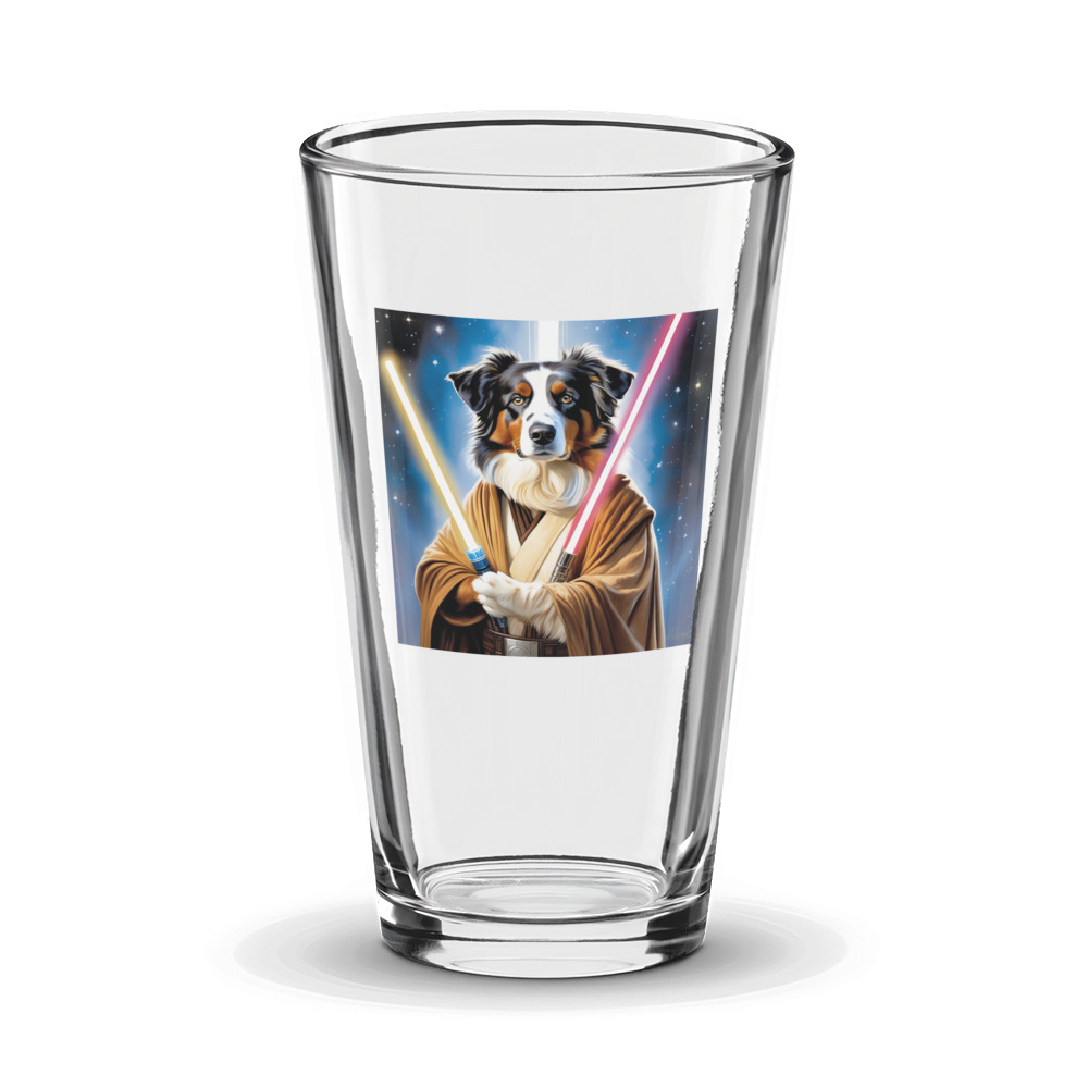 PugMug Custom Australian Shepherd Dog Glass Tumbler