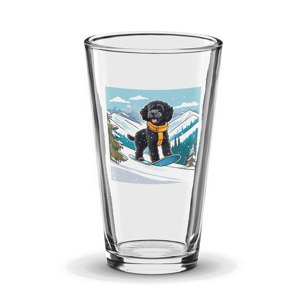 PugMug Custom Portuguese Water Dog Glass Tumbler