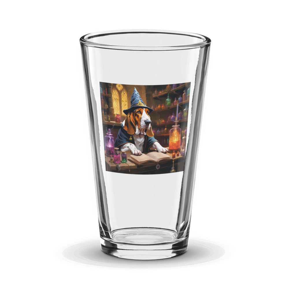 PugMug Custom Basset Hound Glass Tumbler