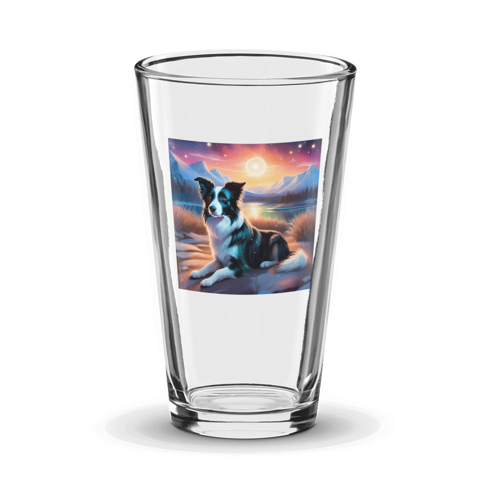 PugMug Custom Border Collie Glass Tumbler