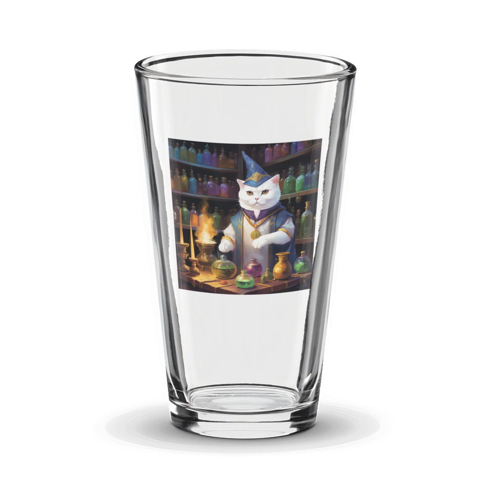 PugMug Custom White Scottish Fold Cat Glass Tumbler