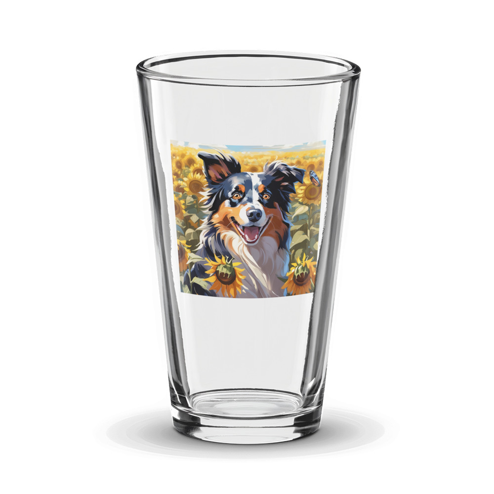 PugMug Custom Australian Shepherd Dog Glass Tumbler