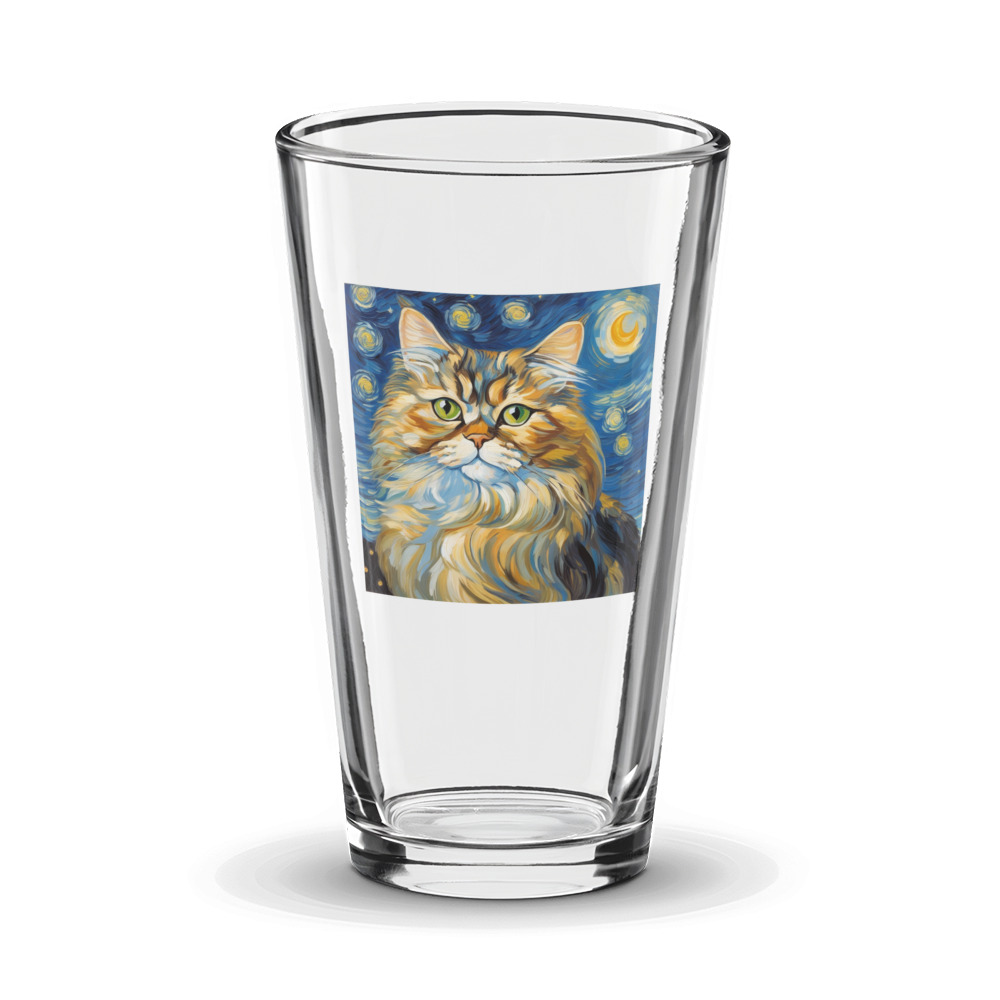 PugMug Custom Tabby Persian Cat Glass Tumbler