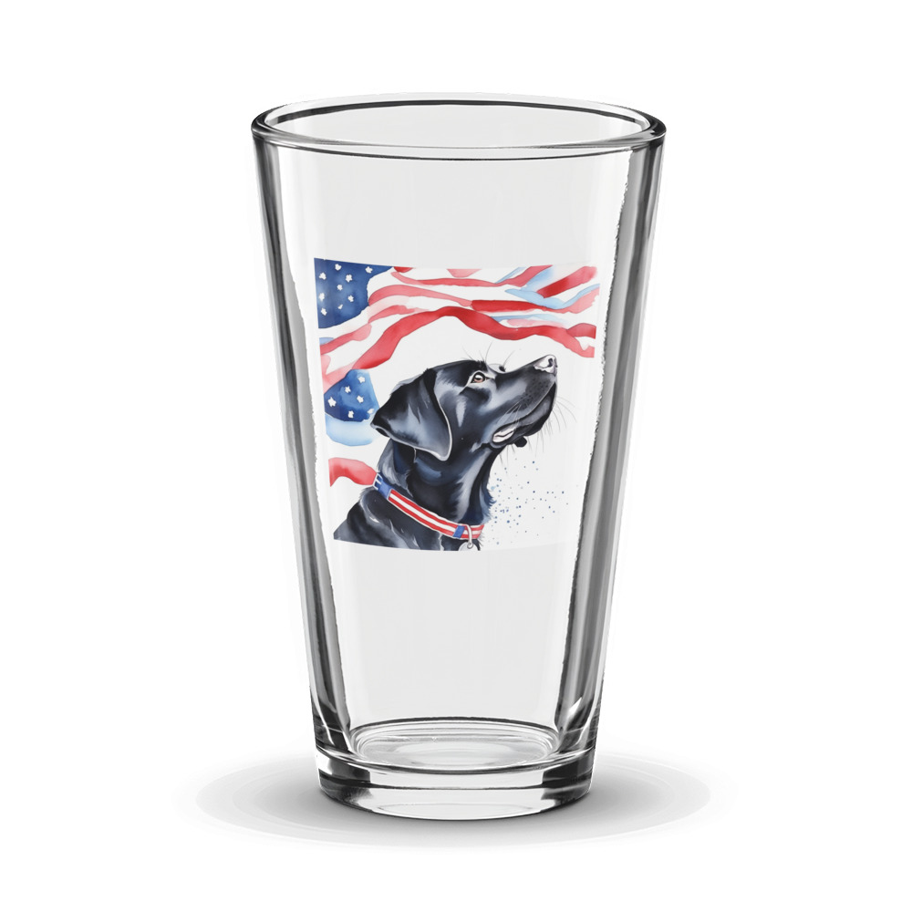 PugMug Custom Black Labrador Retriever Glass Tumbler