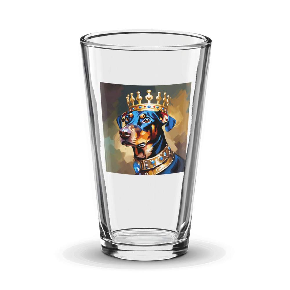 PugMug Custom Doberman Pinscher Glass Tumbler