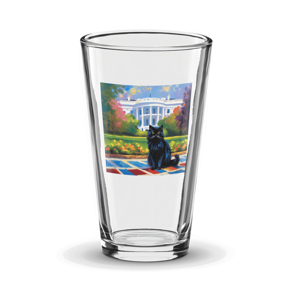 PugMug Custom Black Persian Cat Glass Tumbler