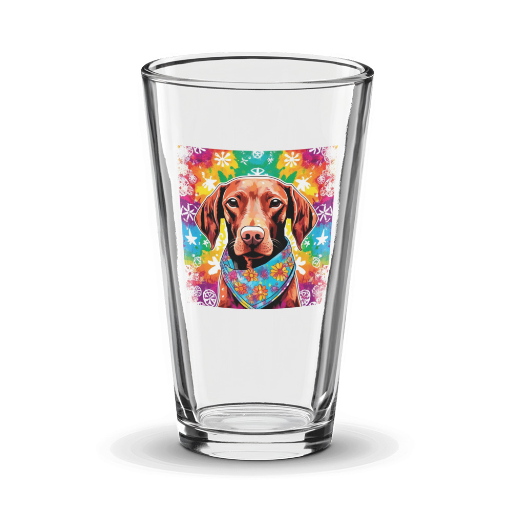 PugMug Custom Vizsla Glass Tumbler
