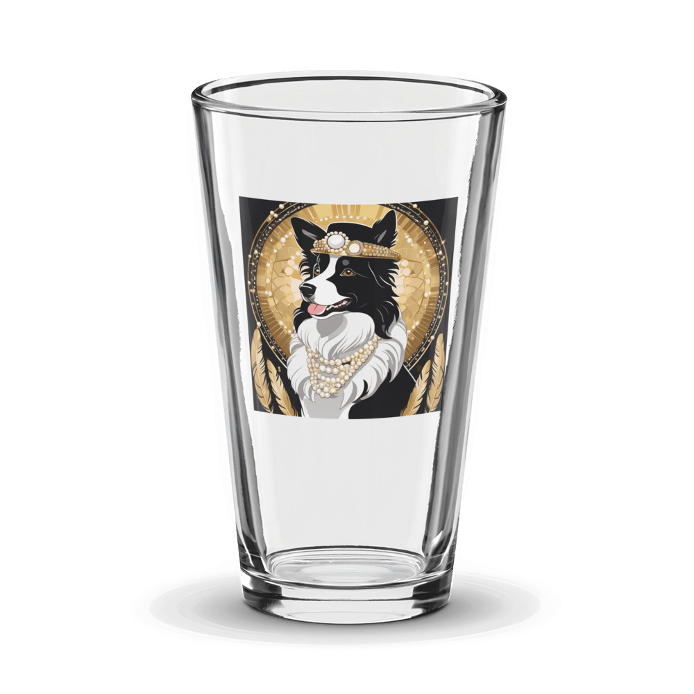 PugMug Custom Border Collie Glass Tumbler