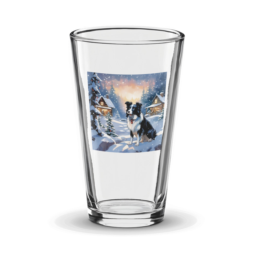 PugMug Custom Border Collie Glass Tumbler