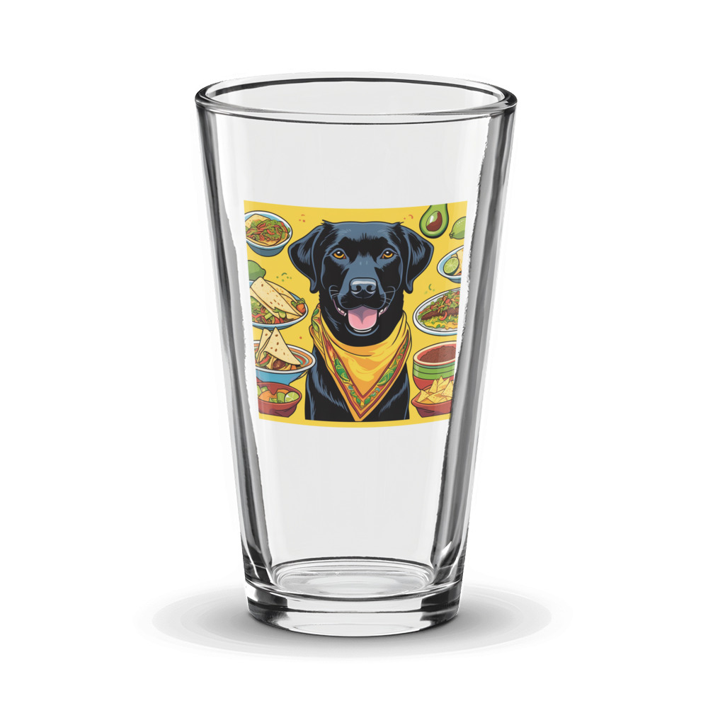 PugMug Custom Black Labrador Retriever Glass Tumbler