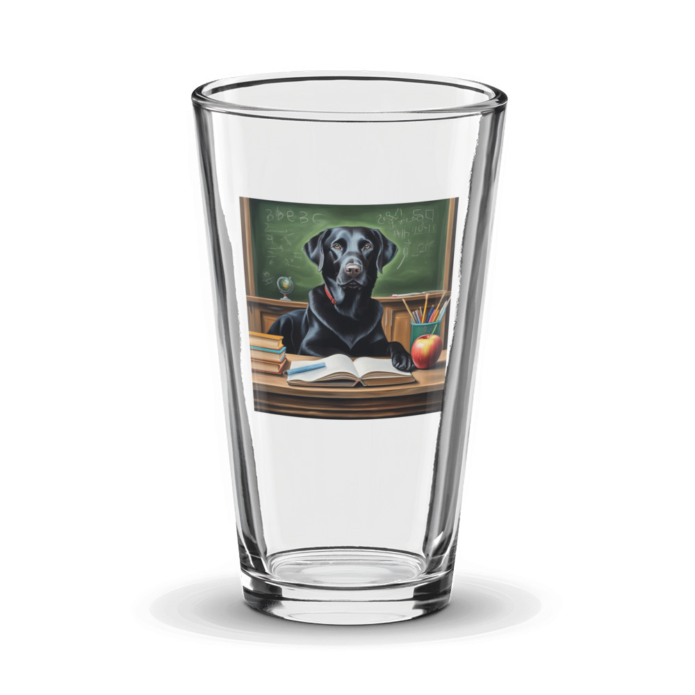 PugMug Custom Black Labrador Retriever Glass Tumbler
